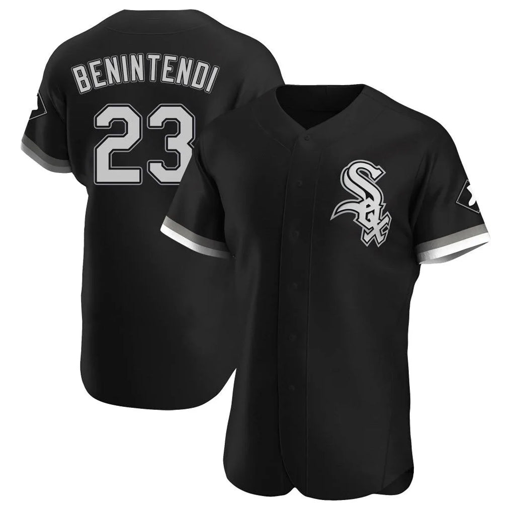 Ldoa C.White Sox #23 Andrew Benintendi Player Black Limited Elite Home Stitched Jerseys