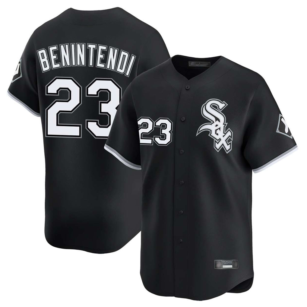 Ldoa C.White Sox #23 Andrew Benintendi Player Black Limited Home Stitched Jerseys
