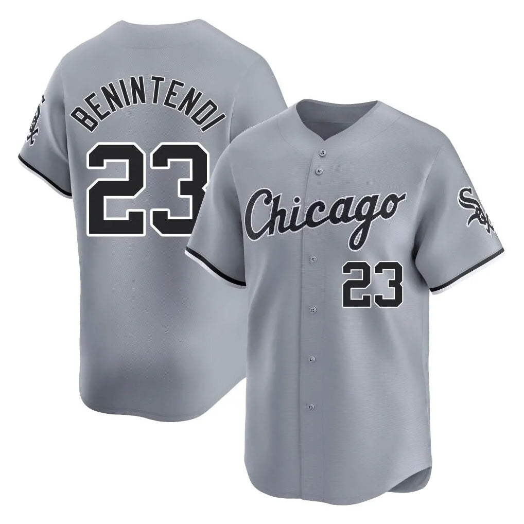 Ldoa C.White Sox #23 Andrew Benintendi Player Gray Road Limited Home Stitched Jerseys