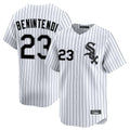 Ldoa C.White Sox #23 Andrew Benintendi Player White Stripe Limited Home Stitched Jerseys