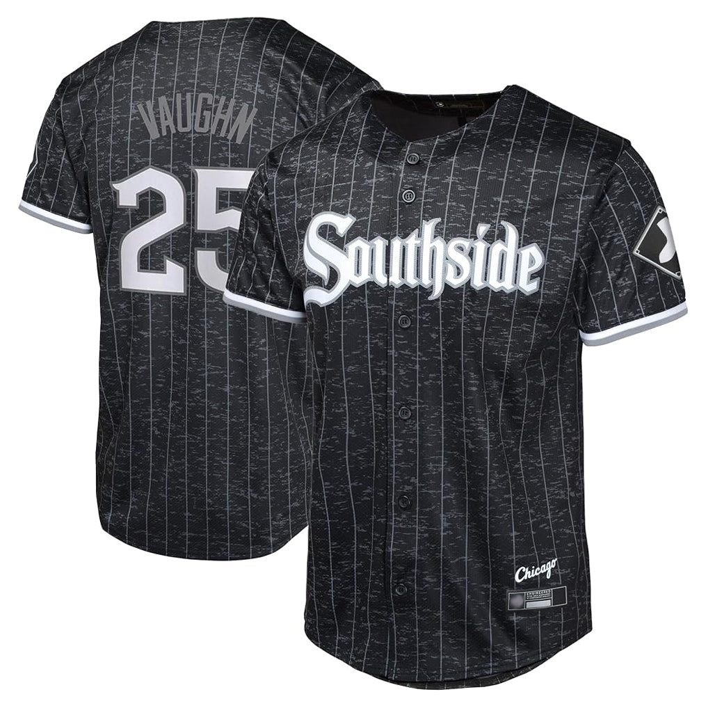 Ldoa C.White Sox #25 Andrew Vaughn Player Black City Connect Home Game Stitched Jerseys