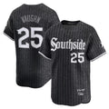 Ldoa C.White Sox #25 Andrew Vaughn Player Black City Connect Limited Home Stitched Jerseys