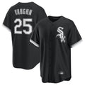 Ldoa C.White Sox #25 Andrew Vaughn Player Black Home Game Stitched Jerseys