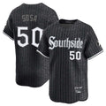 Ldoa C.White Sox #50 Lenyn Sosa Player Black City Connect Limited Home Stitched Jerseys