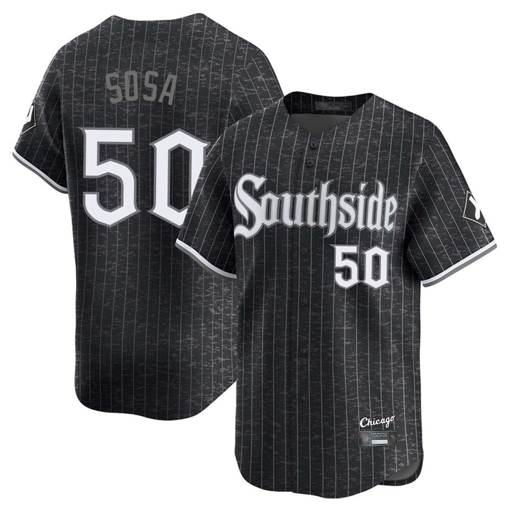 Ldoa C.White Sox #50 Lenyn Sosa Player Black City Connect Limited Home Stitched Jerseys