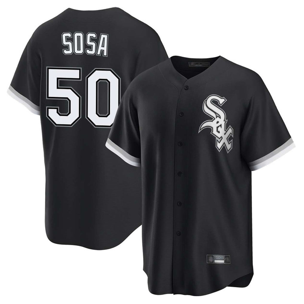 Ldoa C.White Sox #50 Lenyn Sosa Player Black Home Game Stitched Jerseys