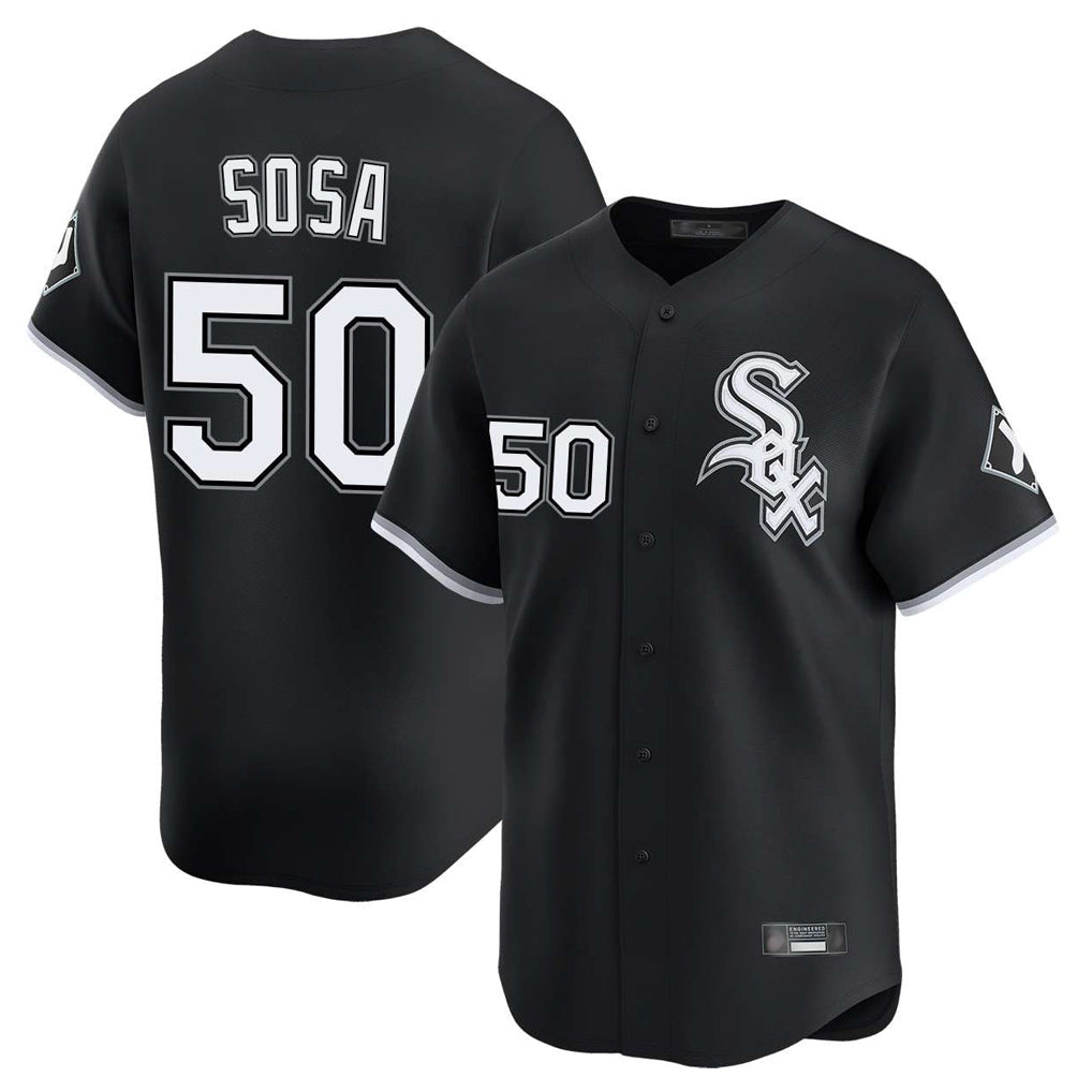 Ldoa C.White Sox #50 Lenyn Sosa Player Black Limited Home Stitched Jerseys