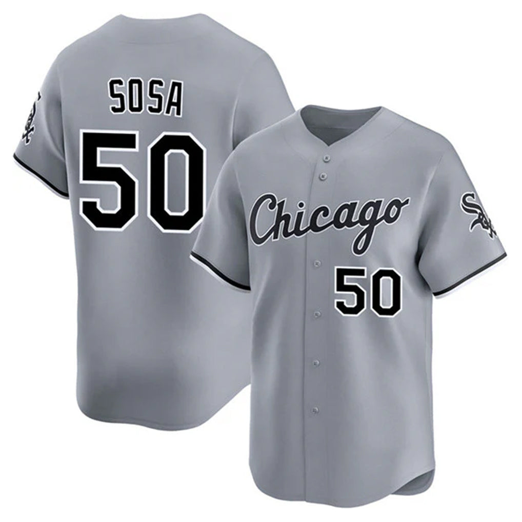 Ldoa C.White Sox #50 Lenyn Sosa Player Gray Road Limited Home Stitched Jerseys
