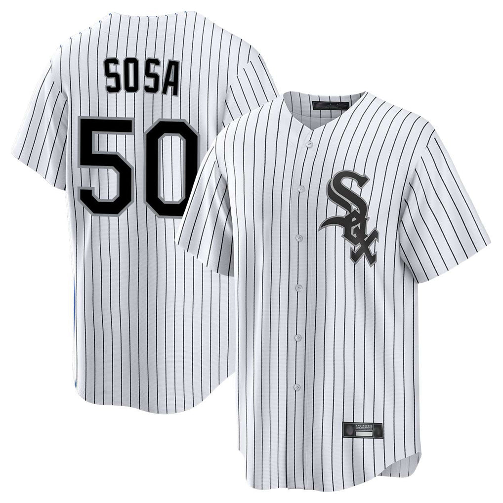 Ldoa C.White Sox #50 Lenyn Sosa Player White Stripe Home Game Stitched Jerseys