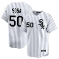 Ldoa C.White Sox #50 Lenyn Sosa Player White Stripe Limited Home Stitched Jerseys