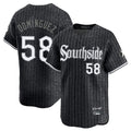 Ldoa C.White Sox #58 Seranthony Dom¡§anguez Player Black City Connect Limited Home Stitched Jerseys