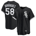 Ldoa C.White Sox #58 Seranthony Dom¡§anguez Player Black Home Game Stitched Jerseys