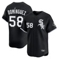 Ldoa C.White Sox #58 Seranthony Dom¡§anguez Player Black Limited Home Stitched Jerseys