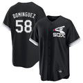 Ldoa C.White Sox #58 Seranthony Dom¡§anguez Player Black Spring Training Game Stitched Jerseys