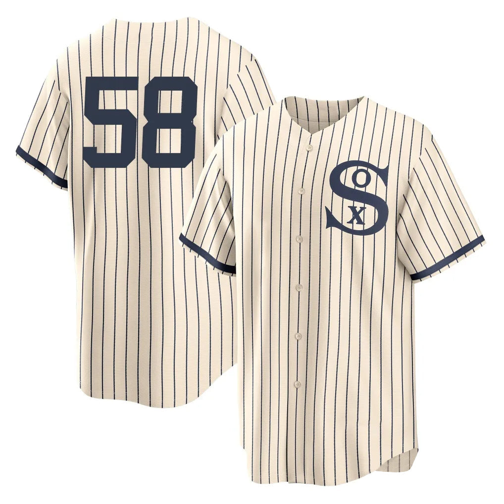 Ldoa C.White Sox #58 Seranthony Dom¡§anguez Player Cream Field of Dreams Home Game Stitched Jerseys