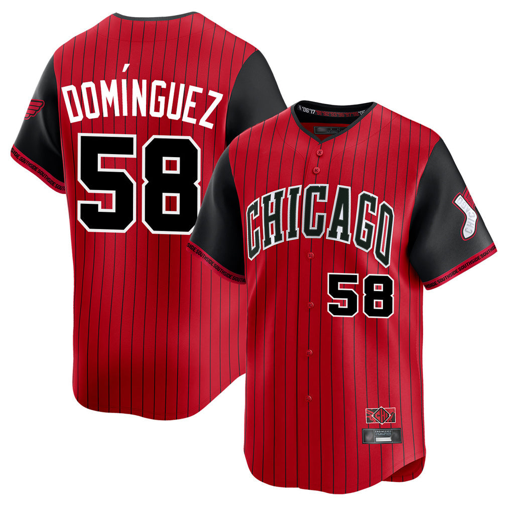 Ldoa C.White Sox #58 Seranthony Dom¡§anguez Player Red City Connect Limited Home Stitched Jerseys