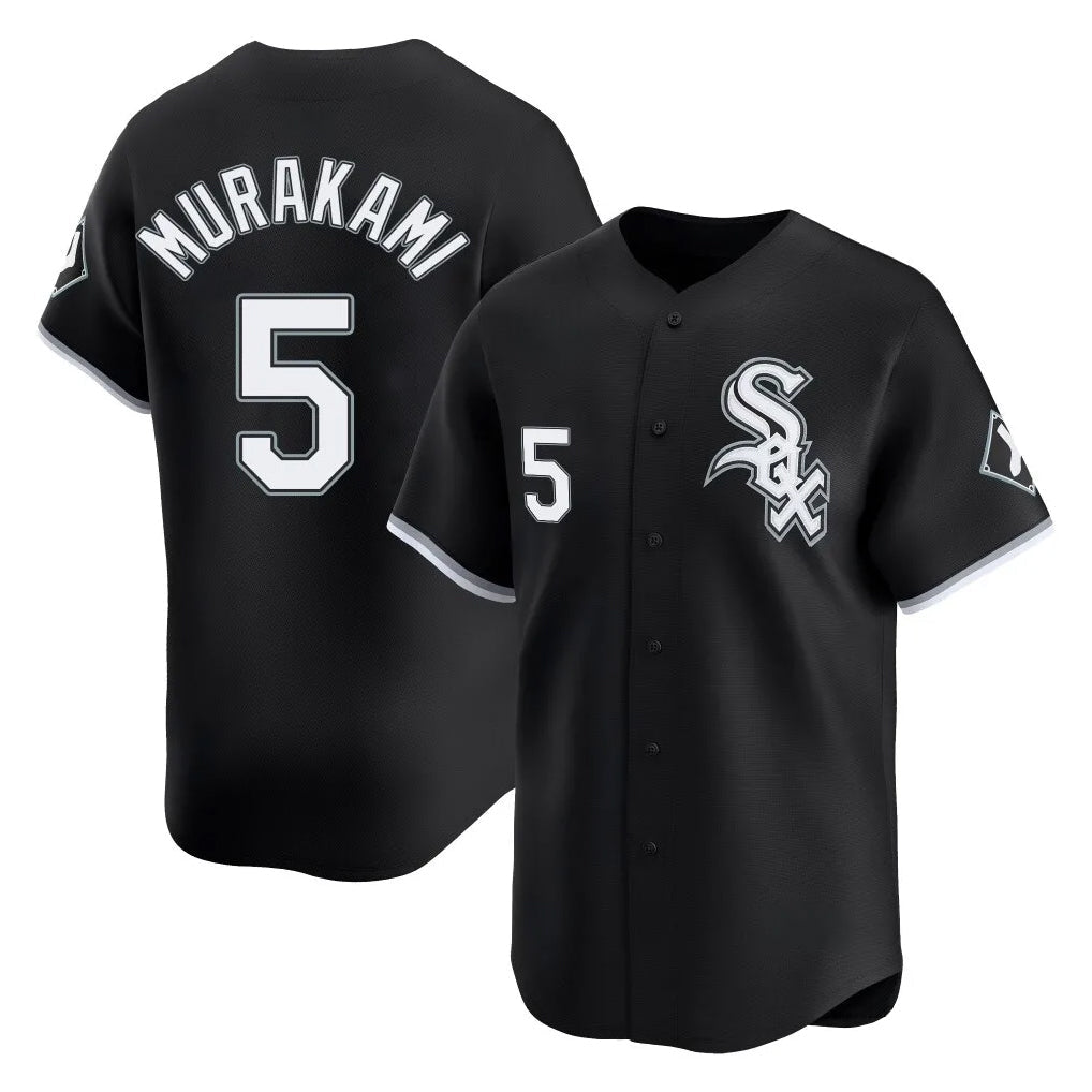 Ldoa C.White Sox #5 Munetaka Murakami Player Black Limited Home Stitched Jerseys