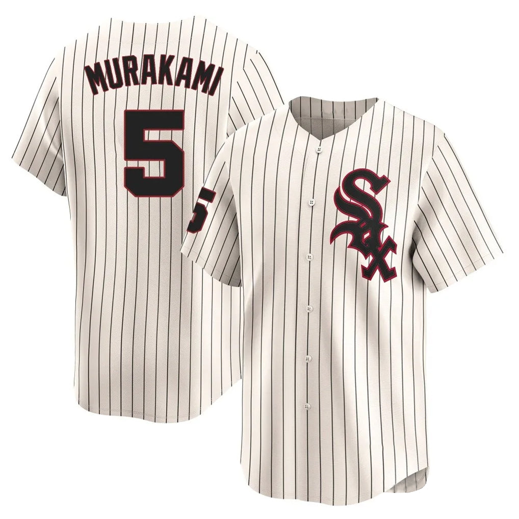 Ldoa C.White Sox #5 Munetaka Murakami Player Cream Cooperstown Collection Limited Home Stitched Jerseys