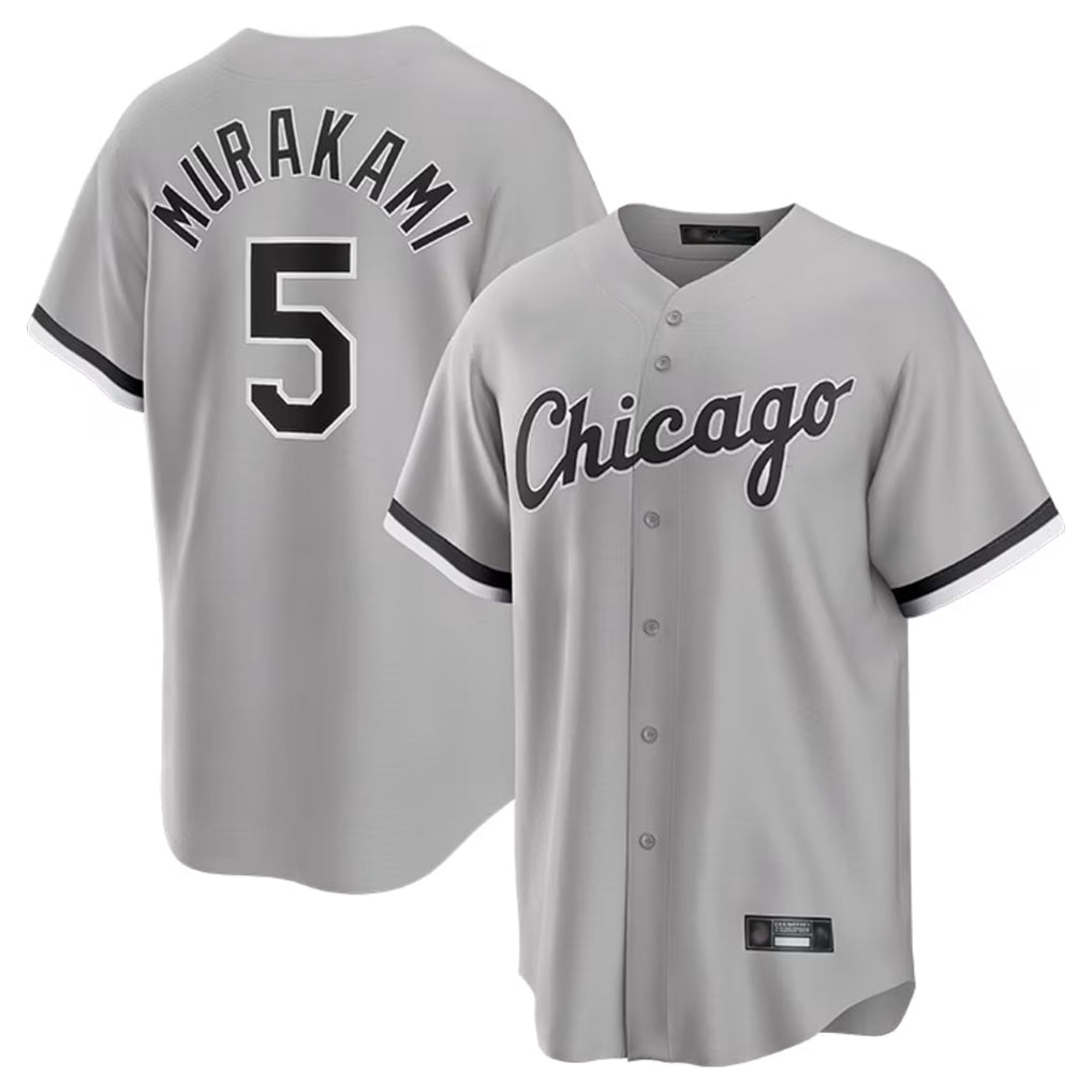 Ldoa C.White Sox #5 Munetaka Murakami Player Gray Home Game Stitched Jerseys