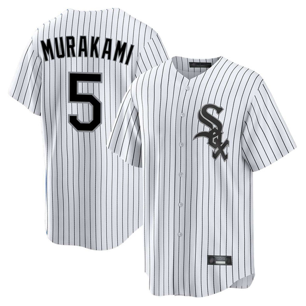 Ldoa C.White Sox #5 Munetaka Murakami Player White Stripe Home Game Stitched Jerseys
