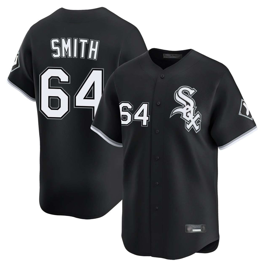 Ldoa C.White Sox #64 Shane Smith Player Black Limited Home Stitched Jerseys