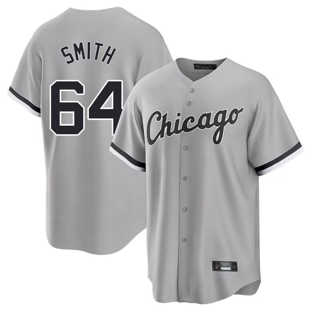 Ldoa C.White Sox #64 Shane Smith Player Gray Home Game Stitched Jerseys