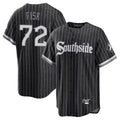 Ldoa C.White Sox #72 Carlton Fisk Player Black City Connect Home Game Stitched Jerseys