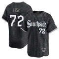 Ldoa C.White Sox #72 Carlton Fisk Player Black City Connect Limited Home Stitched Jerseys
