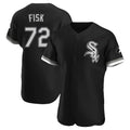 Ldoa C.White Sox #72 Carlton Fisk Player Black Limited Elite Home Stitched Jerseys