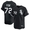 Ldoa C.White Sox #72 Carlton Fisk Player Black Limited Home Stitched Jerseys
