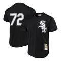 Ldoa C.White Sox #72 Carlton Fisk Player Black Mitchell & Ness Cooperstown Collection Mesh Game Stitched Jerseys