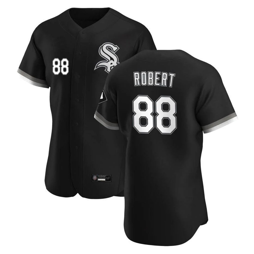 Ldoa C.White Sox #88 Luis Robert Jr Player Black Limited Elite Home Stitched Jerseys