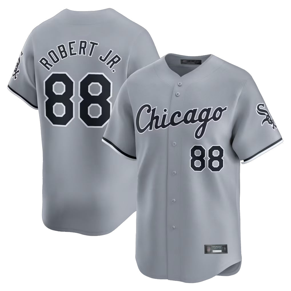 Ldoa C.White Sox #88 Luis Robert Jr Player Gray Road Limited Home Stitched Jerseys