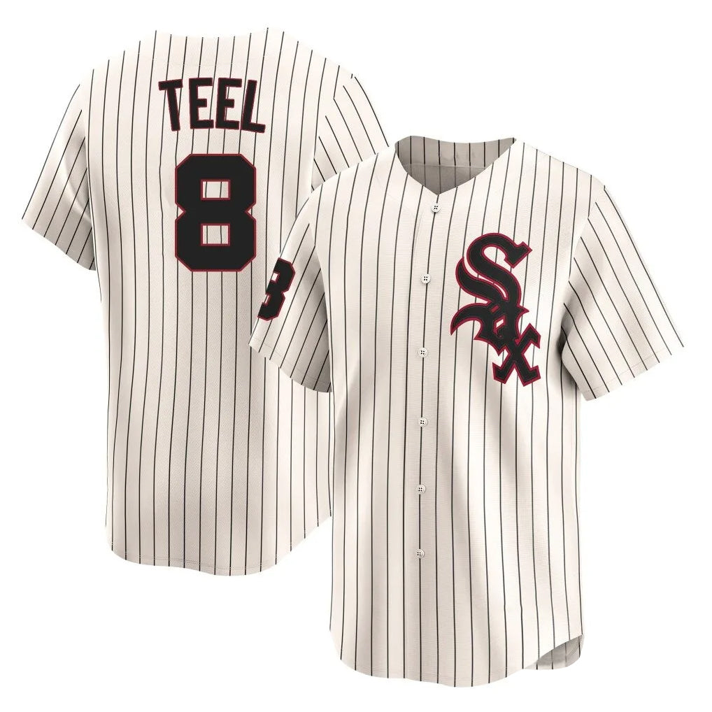 Ldoa C.White Sox #8 Kyle Teel Player Cream Cooperstown Collection Limited Home Stitched Jerseys