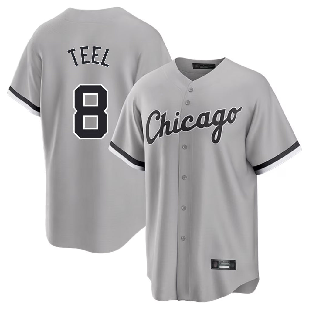 Ldoa C.White Sox #8 Kyle Teel Player Gray Home Game Stitched Jerseys