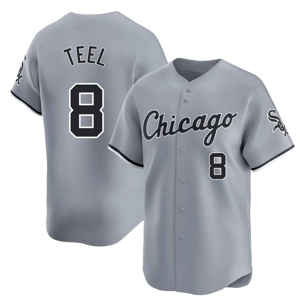 Ldoa C.White Sox #8 Kyle Teel Player Gray Road Limited Home Stitched Jerseys