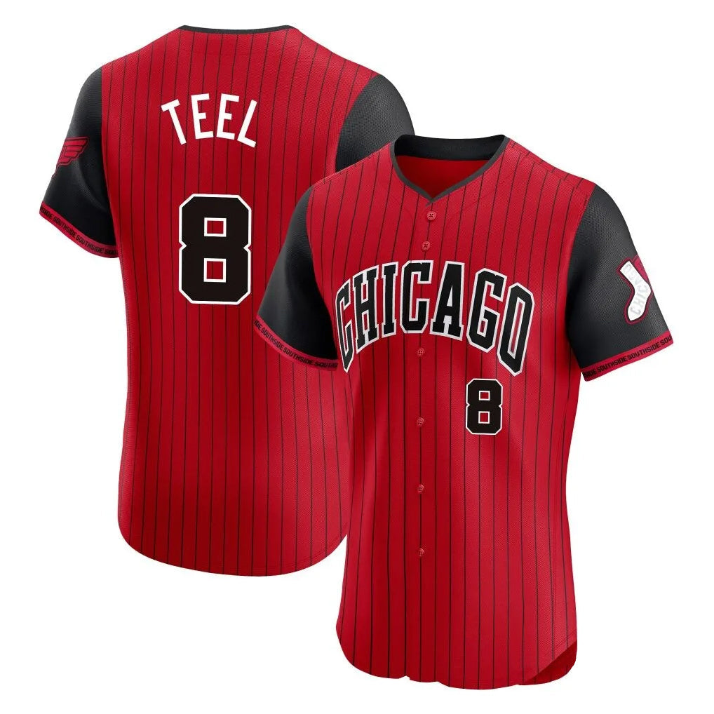 Ldoa C.White Sox #8 Kyle Teel Player Red City Connect Limited Elite Home Stitched Jerseys