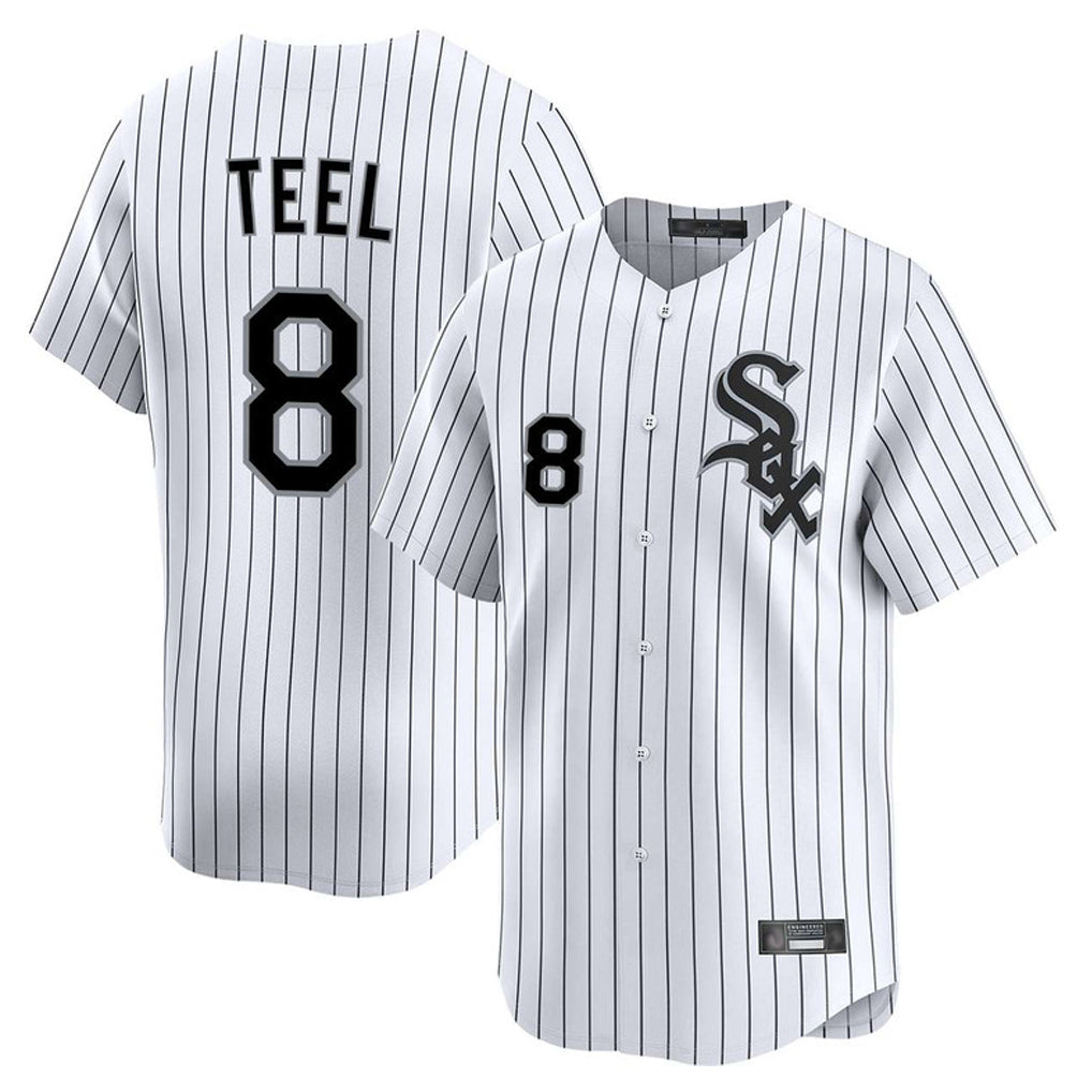 Ldoa C.White Sox #8 Kyle Teel Player White Stripe Limited Home Stitched Jerseys