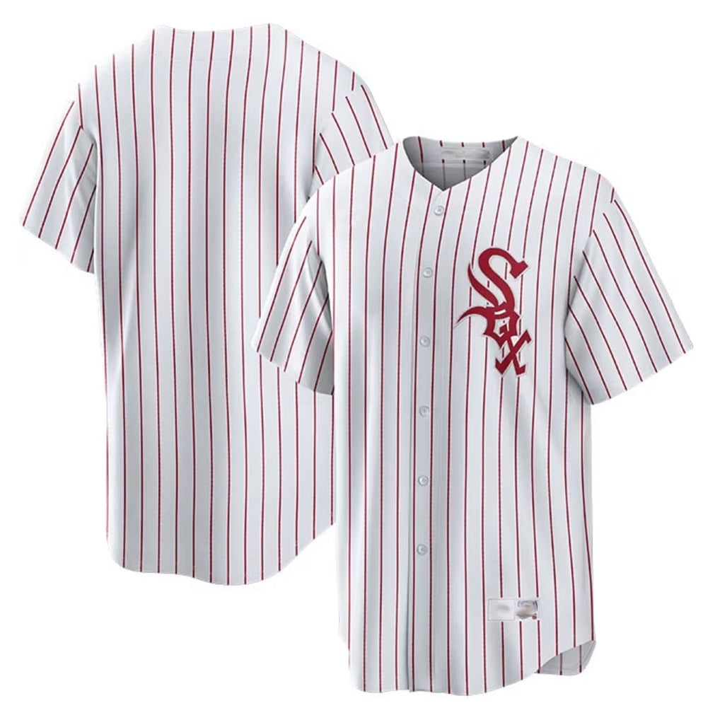 Ldoa C.White Sox ## White Sox Blank Player Red Stripe White Home Game Stitched Jerseys