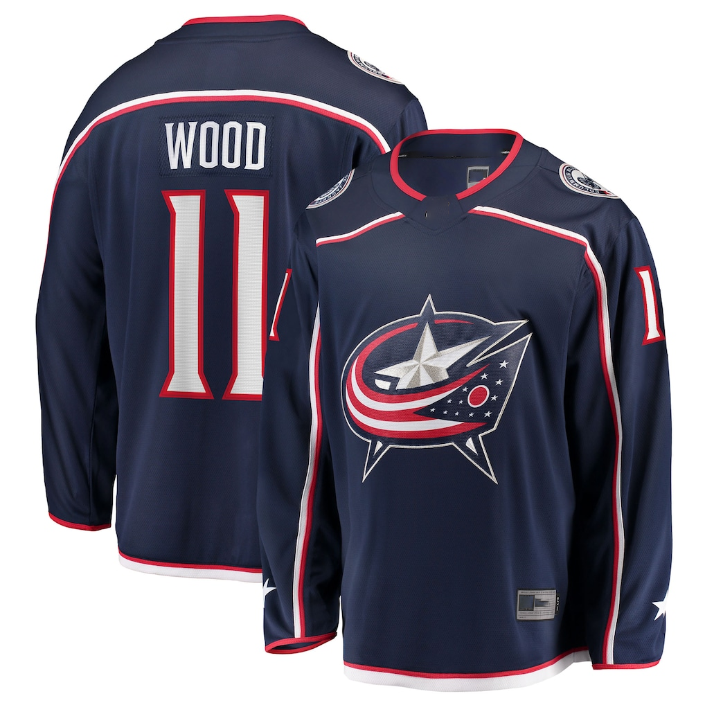 Tuec CB.Jackets #11 Miles Wood Navy Home Breakaway Jersey