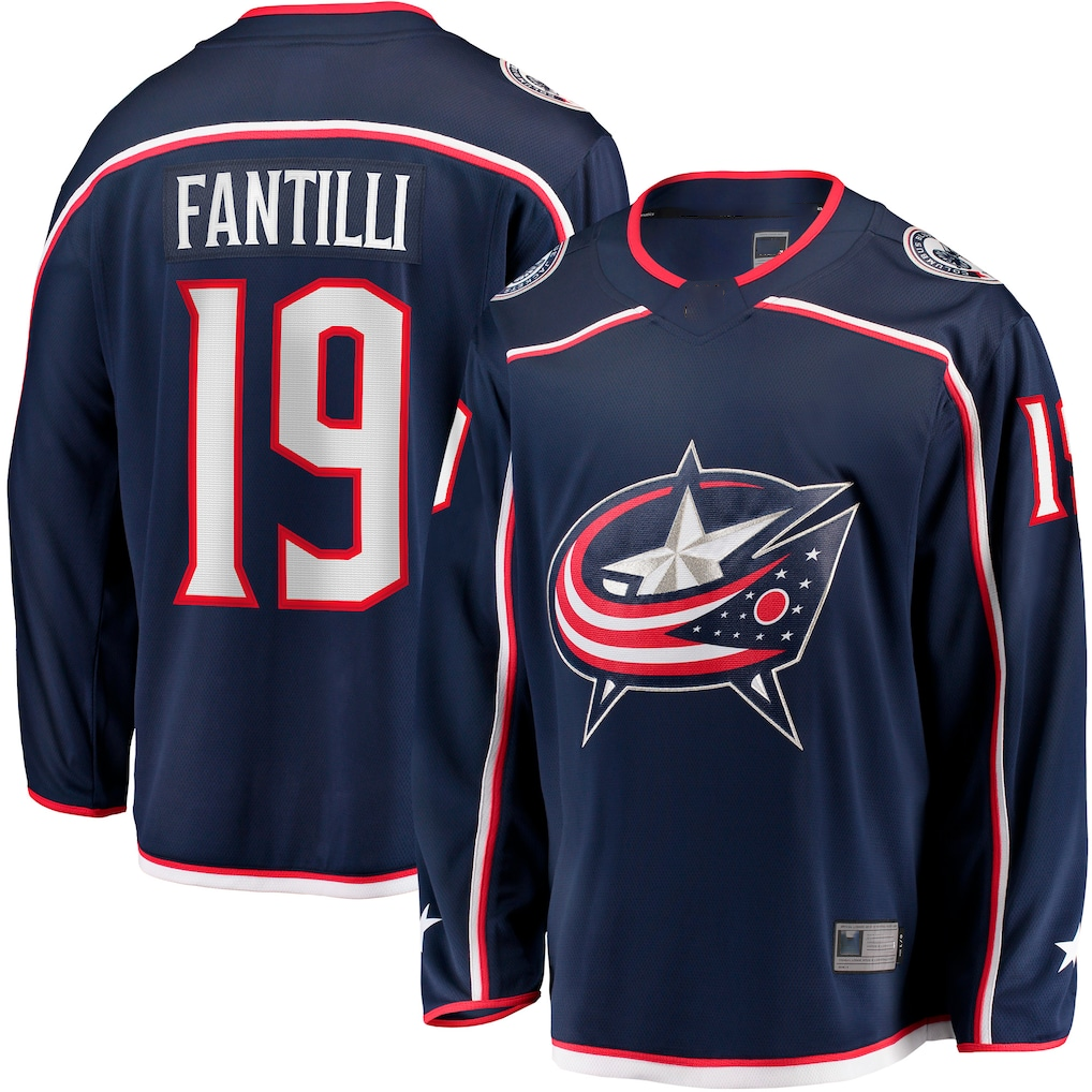 Tuec CB.Jackets #19 Adam Fantilli Navy Home Premium Jersey