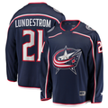 Tuec CB.Jackets #21 Isac Lundestrom Navy Home Breakaway Jersey