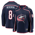 Tuec CB.Jackets #8 Zach Werenski Navy Breakaway Jersey