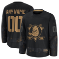 Tuec Custom A.Ducks Black 2024 Military Appreciation Practice Jerseys