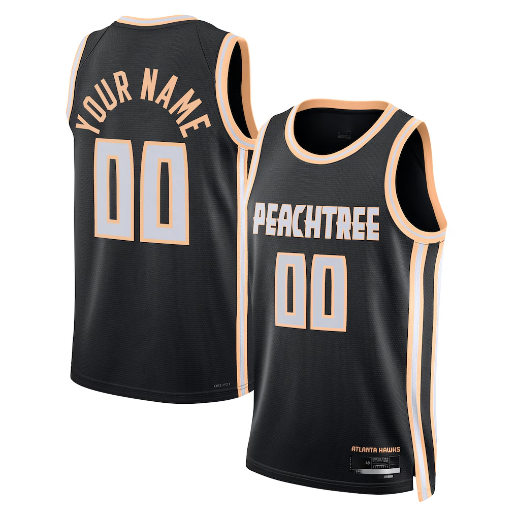 Ldoa Custom A.Hawks Black 2025-26 City Edition Swingman Jerseys