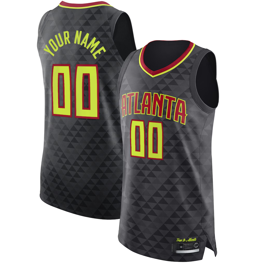 Ldoa Custom A.Hawks Black Authentic Jerseys - Icon Edition