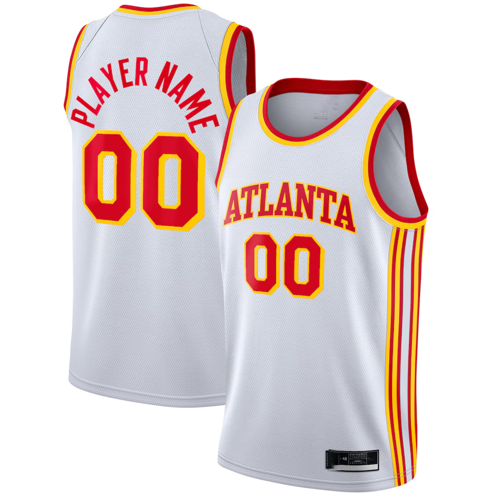 Ldoa Custom A.Hawks White 2020-21 Swingman Jerseys - Association Edition