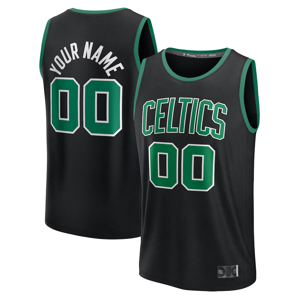 Ldoa Custom B.Celtics Black Fast Break Jerseys - Statement Edition