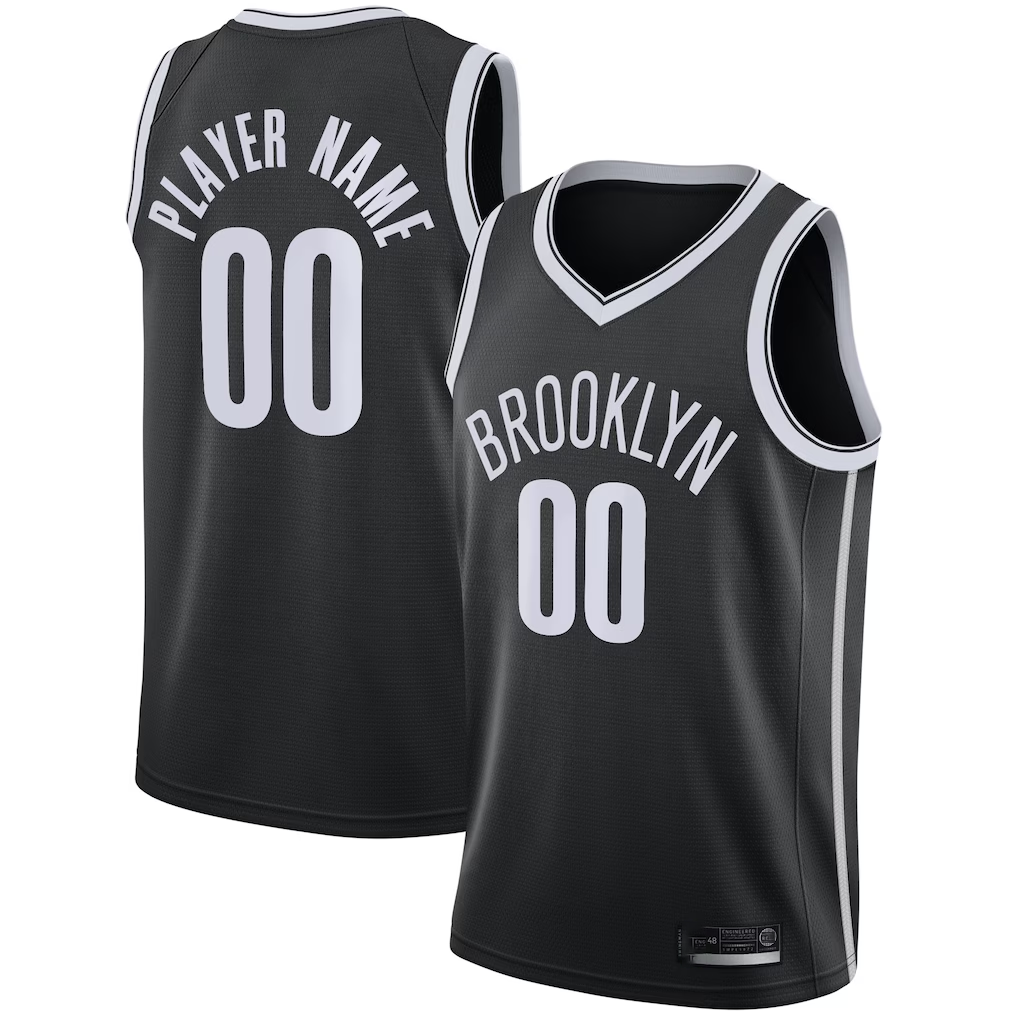 Ldoa Custom B.Nets Black 202021 Swingman Jerseys - Icon Edition