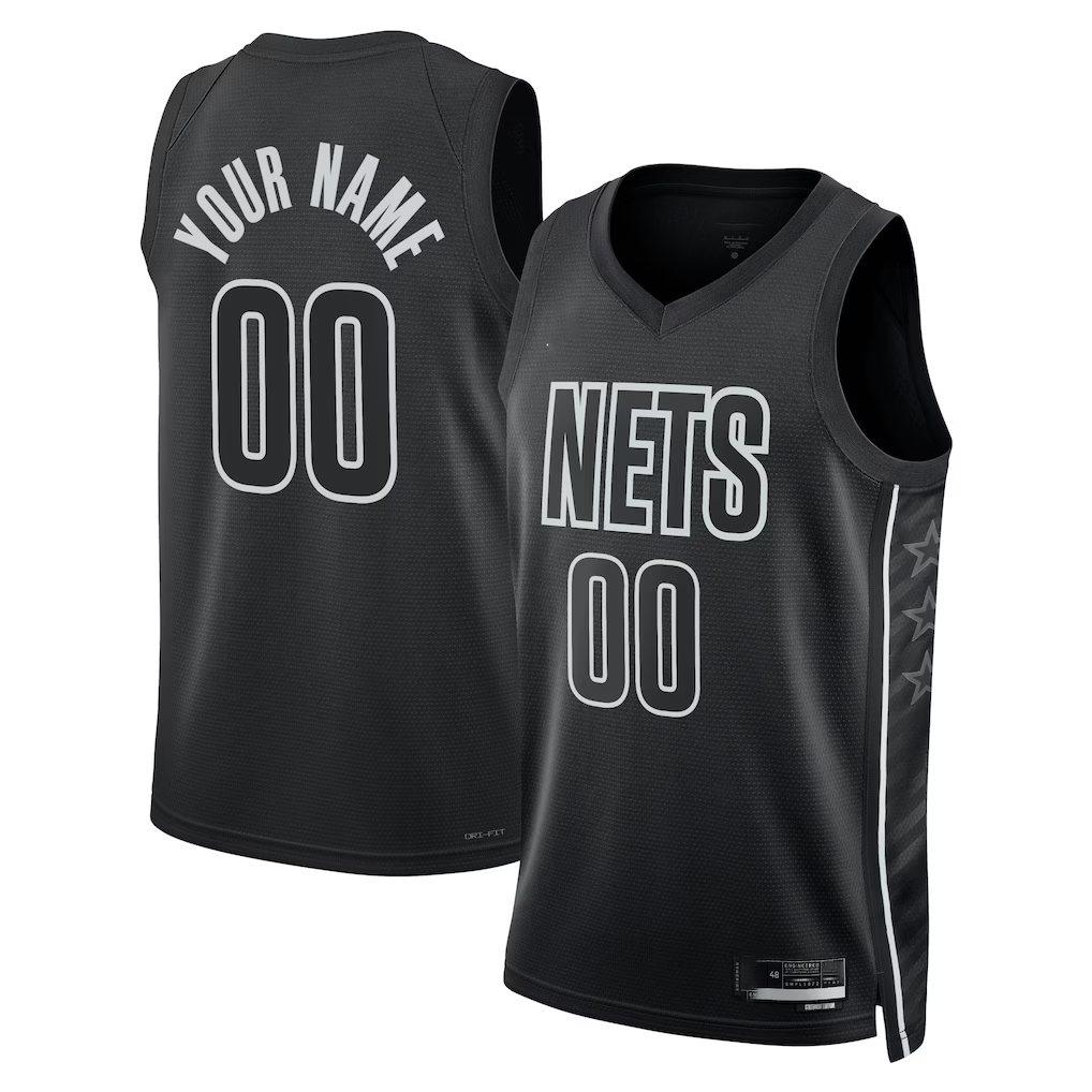 Ldoa Custom B.Nets Black 2022-23 Swingman Jerseys - Statement Edition